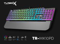 TURBOX TR-MK10PD USB KABLOLU SİYAH RGB MAKRO PUDDİNG TUŞ BİLEK DESTEKLİ GAMİNG KLAVYE